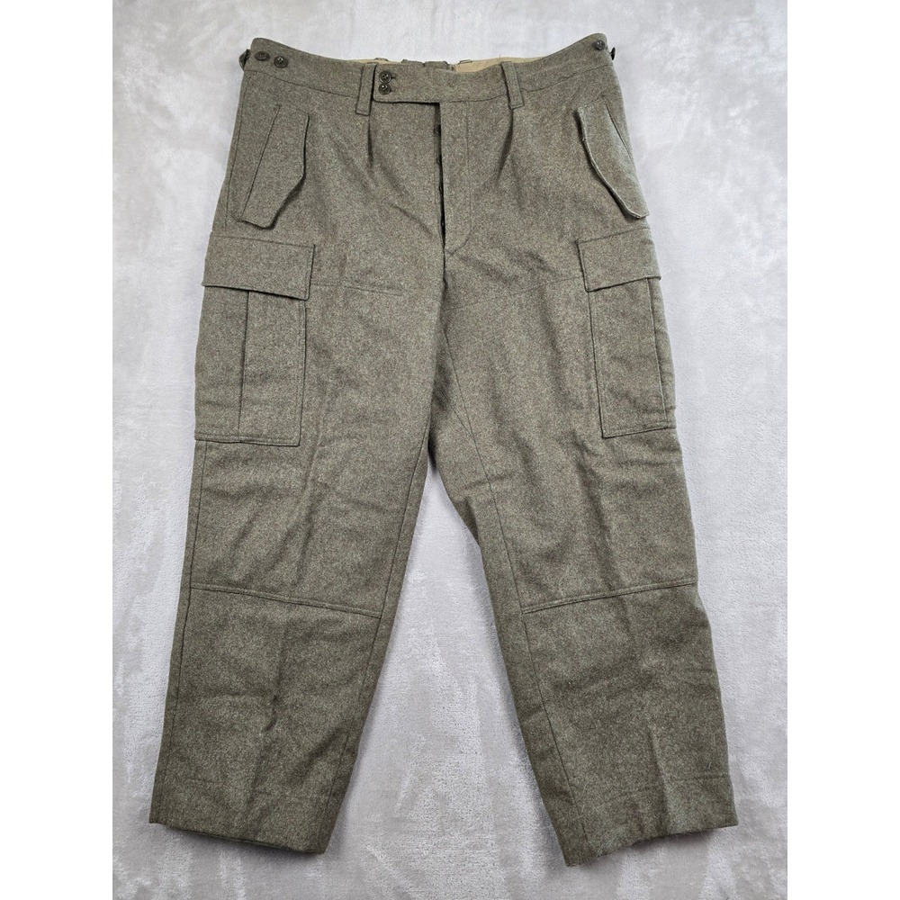 Vintage M&S Wolfsburg Pants Cargo Hunting Military Mens 36x27 Field Trousers